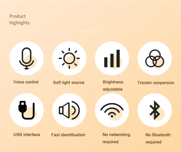 USB Smart Voice Control Light