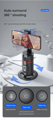 Face Tracking Gimbal Stabilizer Auto 360° Rotation