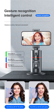 Face Tracking Gimbal Stabilizer Auto 360° Rotation