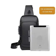 CrossBody Sling Bag Pack: USB Charging Port, Waterproof and Anti-Theft