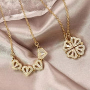 Heart-Shaped Four-leaf Clover Necklace